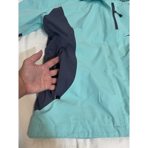 the north face Women’s 2 in 1 jacket Sz M Removable Inner Fleece & Hood Teal - Picture 6 of 16